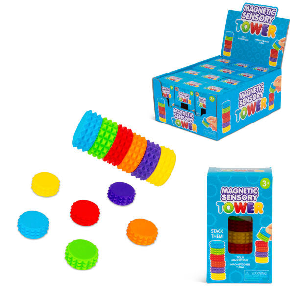 Magnetic Tower 6er Pack – regenbogenfarbene Magnetscheiben