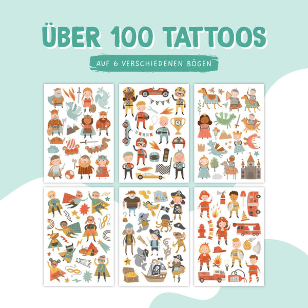 Temporary Tattoos - Heroes - Kindertattoo Set