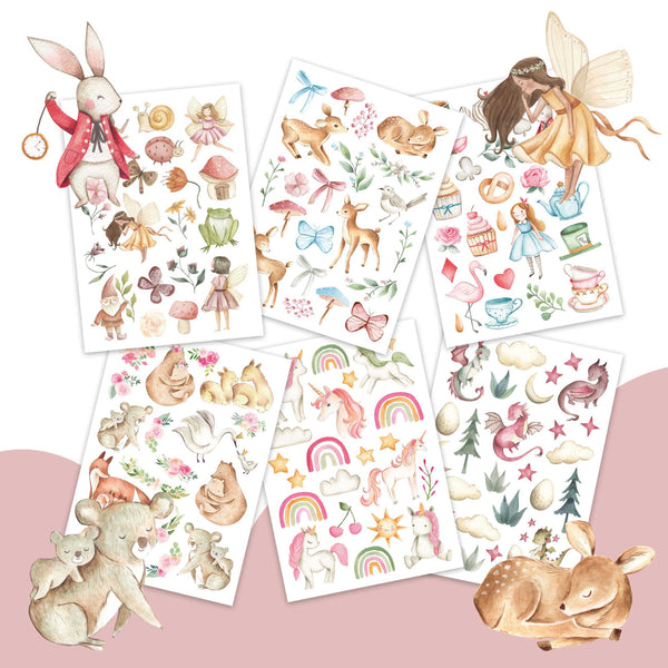 Temporary Tattoos - Fabelwesen und Märchen - Kindertattoo Set