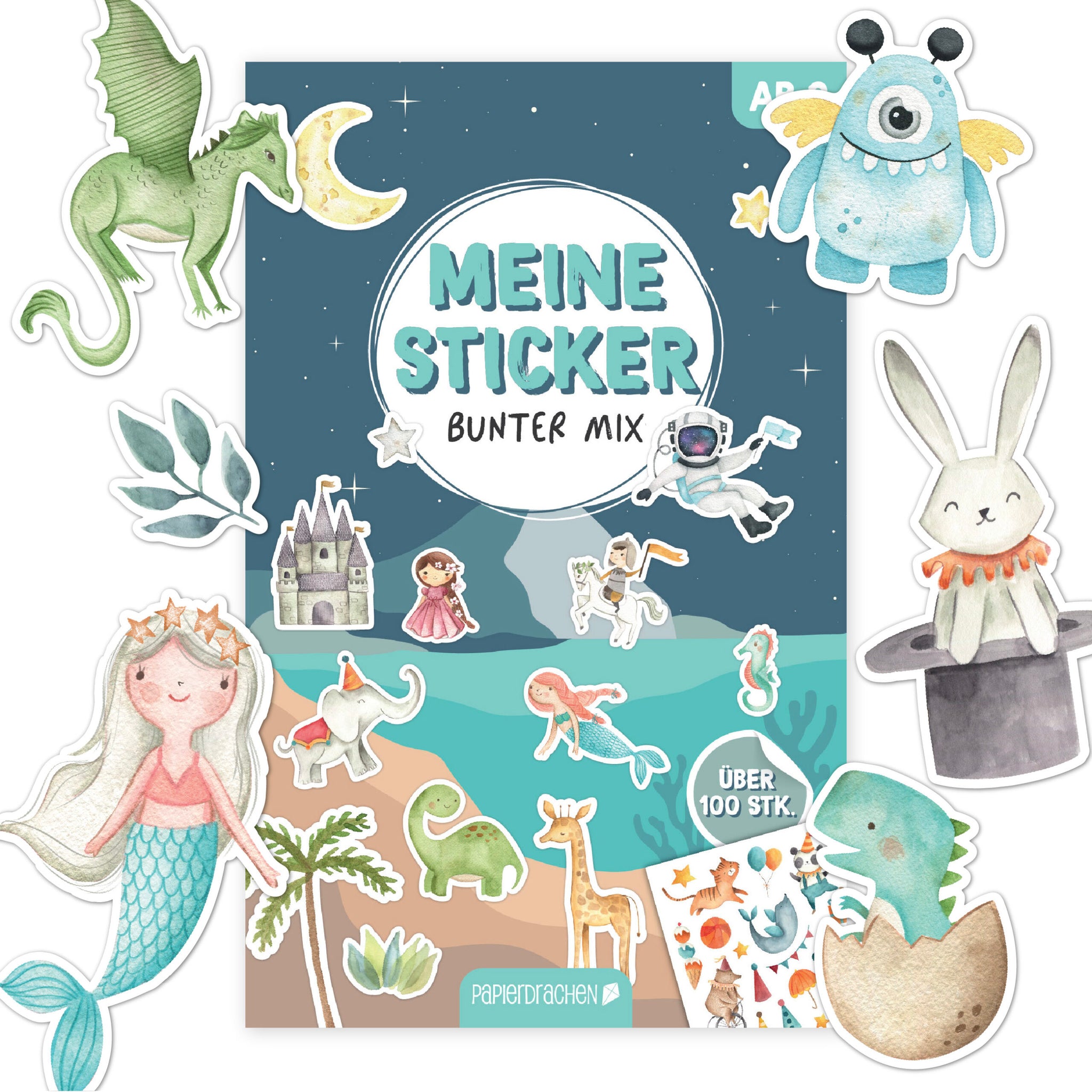 Stickerblock Bunter Mix