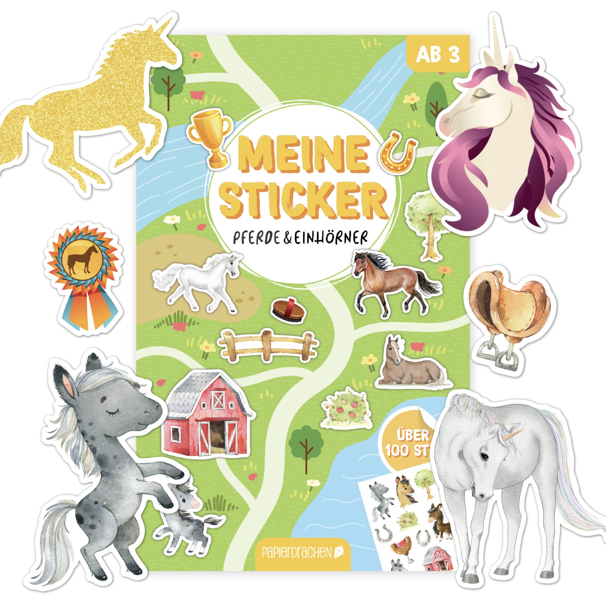 Stickerblock Pferde & Einhörner