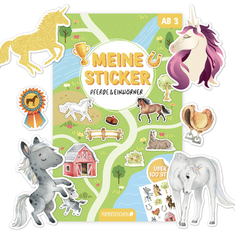 Stickerblock Pferde & Einhörner