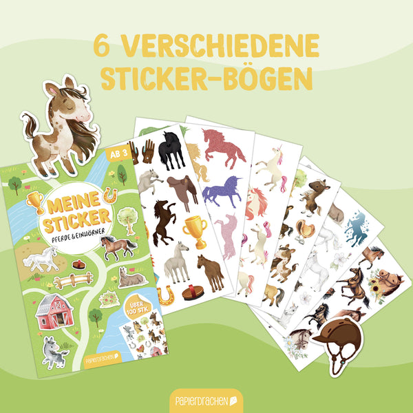 Stickerblock Pferde & Einhörner