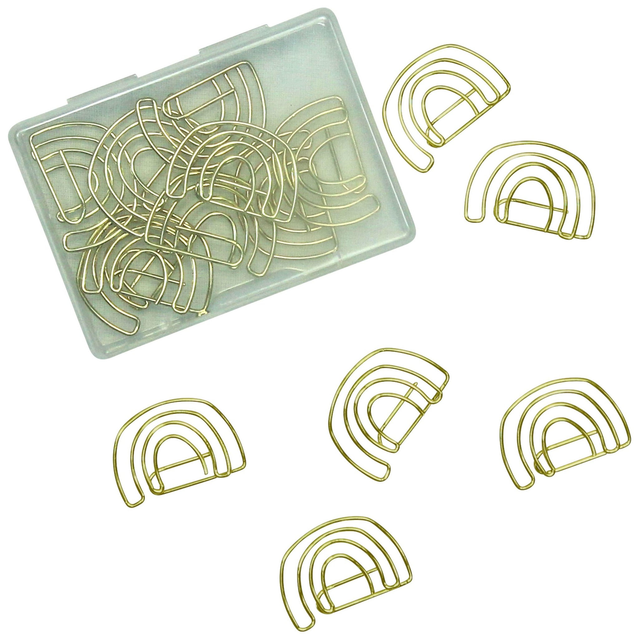 Paper Clips – Regenbogen Büroklammern gold