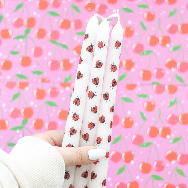 Stabkerzen Love Bug Ladybug (3er Set)