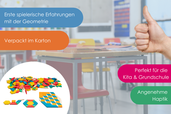 Geometrische Legeplättchen 250 Teile (Pattern Blocks)