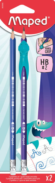 Bleistift Hb Mit Radiergummikopf X2 + Schreiblernhilfe Kidy