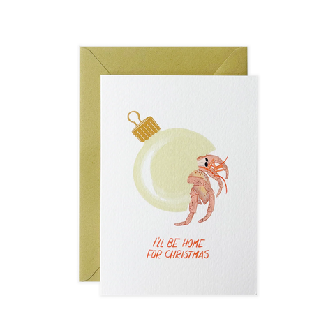 Grußkarte *I‘ll be home for Christmas* mit Kuvert