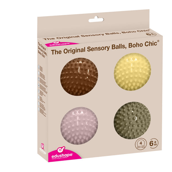 Sensorikbälle 4er Set | Edushape Original SENSORY BALLS BOHO CHIC