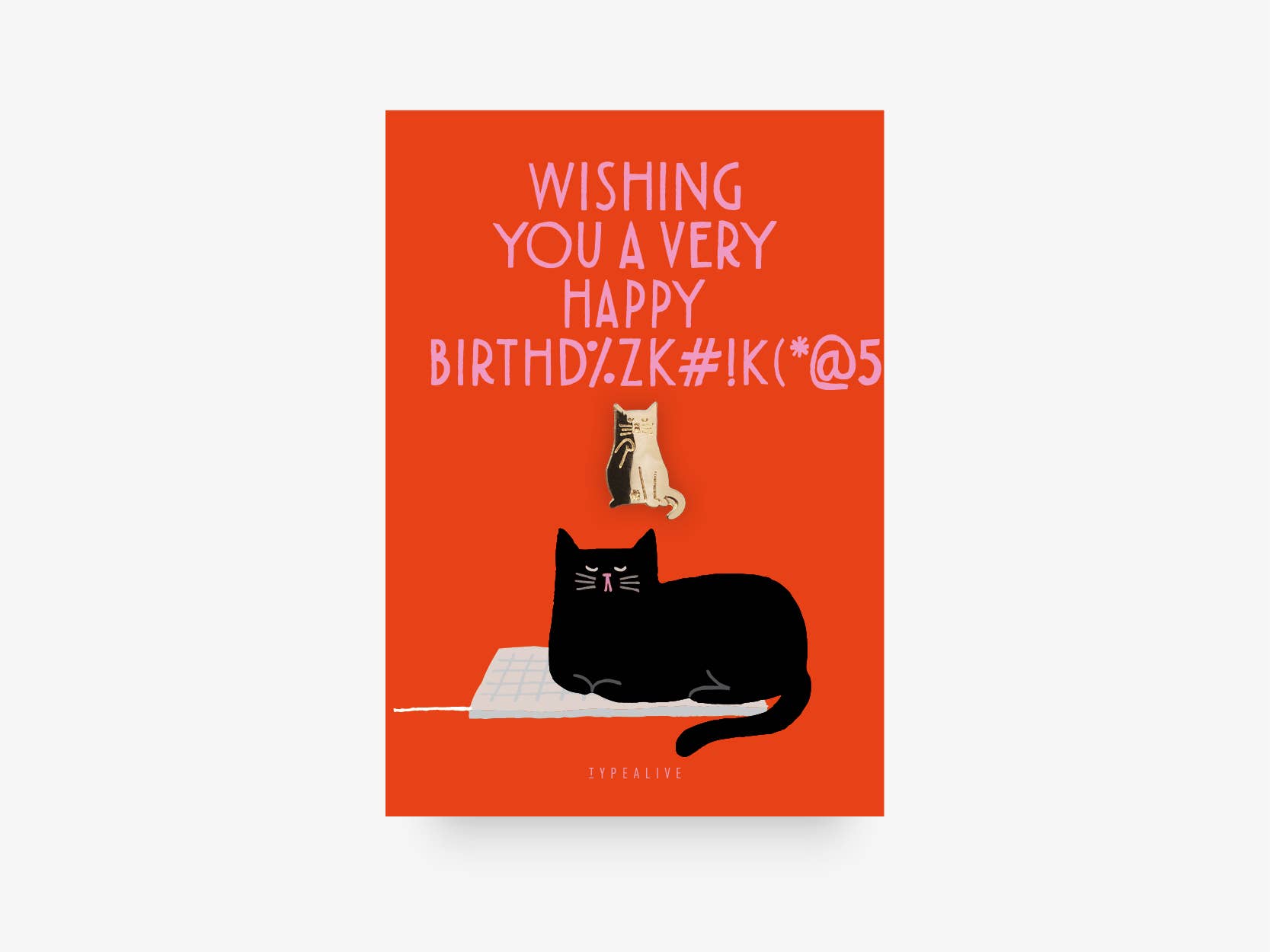 Pin / Birthday Cat rot