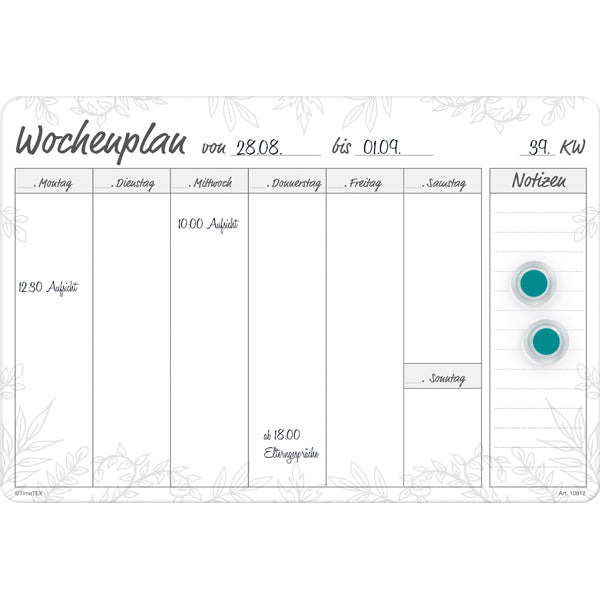 Wochenplan Whiteboard A4