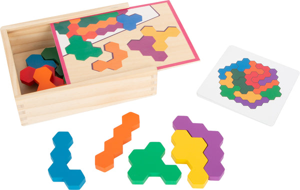 Lernspiel Holzpuzzle *Hexagon*