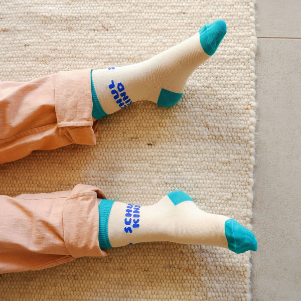 Schulkind-Socken | blau: Größe 31–34