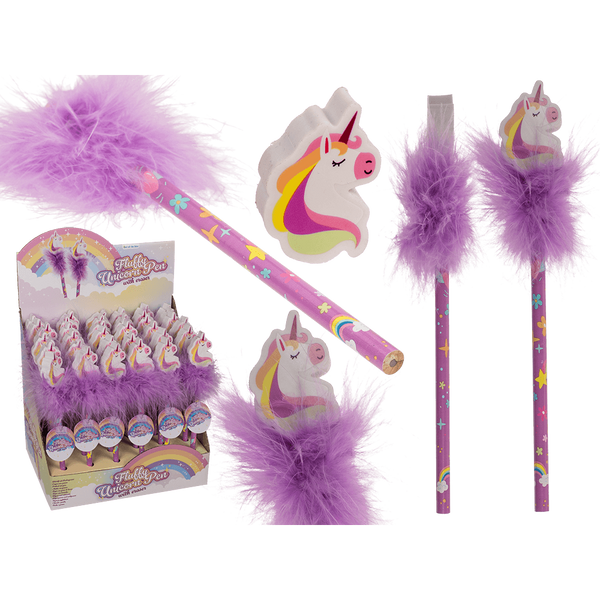 Bleistift mit Radiergummi | Fluffy Unicorn