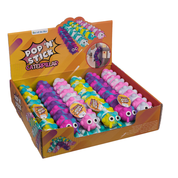 Fidget Pop N' Stick Caterpillar | Pop it Spielzeug Raupe