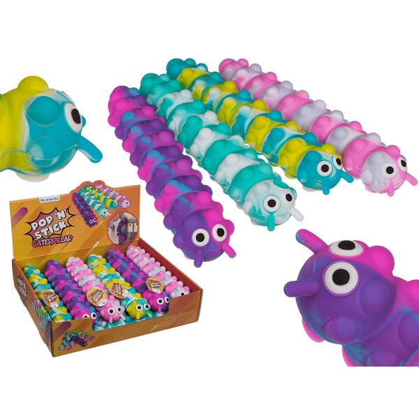 Fidget Pop N' Stick Caterpillar | Pop it Spielzeug Raupe