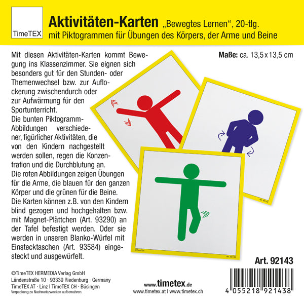 Aktivitäten-Karten | Bewegtes Lernen 20 Karten