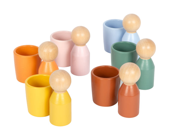 Montessori Sortierbecher mit Figuren