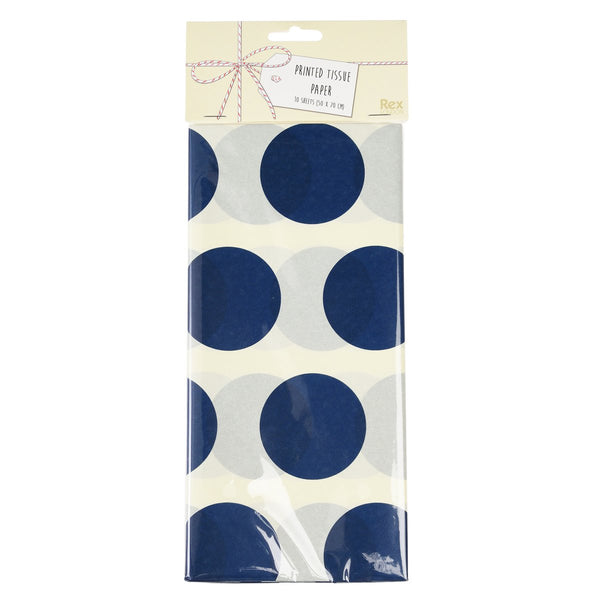 Seidenpapier Navy Dots | tissue paper (10 Bögen)