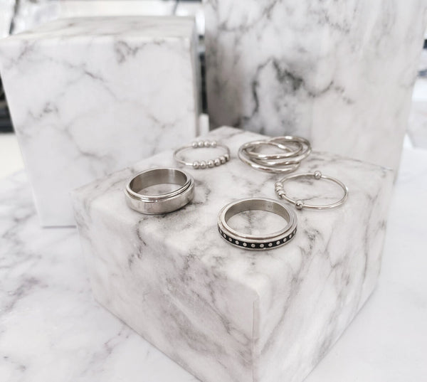 Klassischer Antistressring 10 Kugeln Stahl