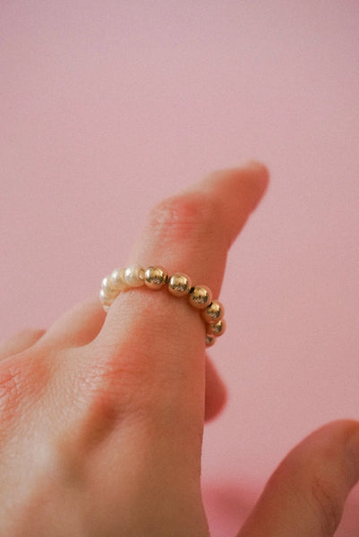 Gold & Pearls Ring | SAN SAN