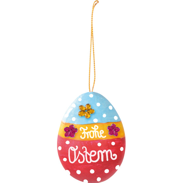 Karton-Ei mit Aufhänger zum selbst Gestalten