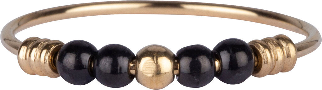 Antistressring *Palm Gold & Black Steel*