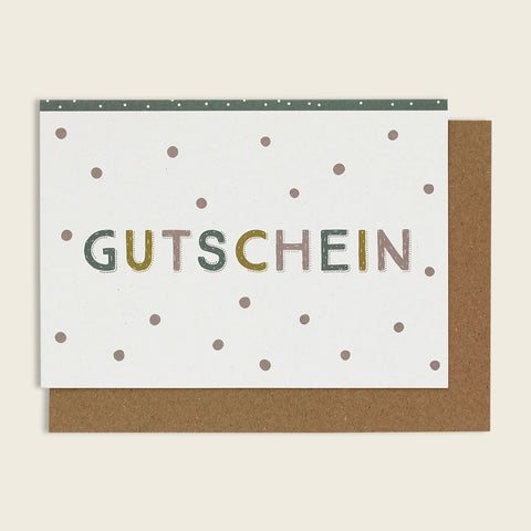 Grußkarte *GUTSCHEIN* bunte Punkte