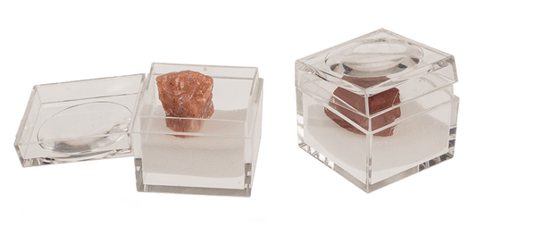 Mineralsteine in Vergrößerungsbox mit Begleitheft