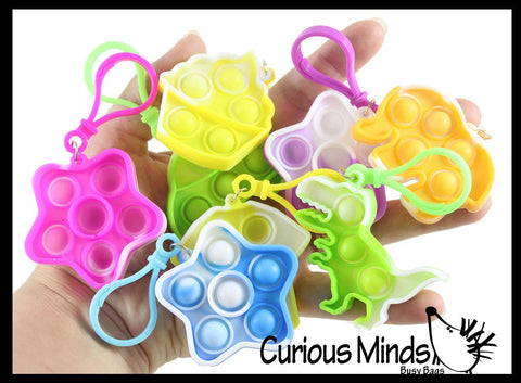 Tiny Bubble Pop Fidget Toys mit Karabiner