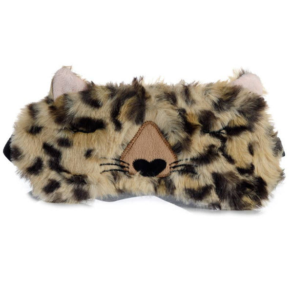 Plüsch Schlafmaske im Leoparden-Design