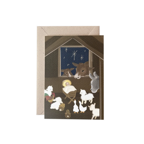 Grußkarte Krippe mit Kuvert
