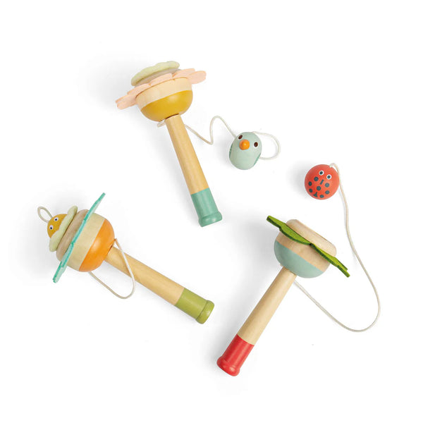 Kugelfangspiel Flower Ball and Cup | Geschicklichkeitsspiel Biene, Käfer, Vogel