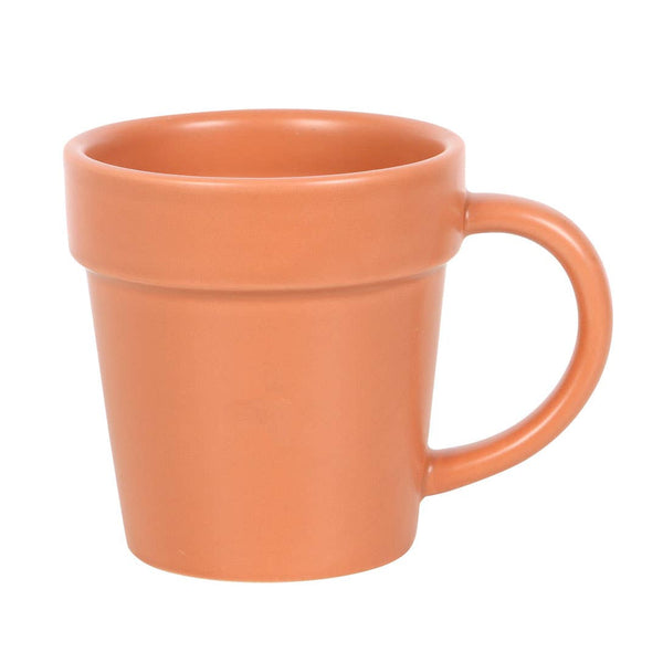 Keramikbecher Blumentopf mit Schaufellöffel