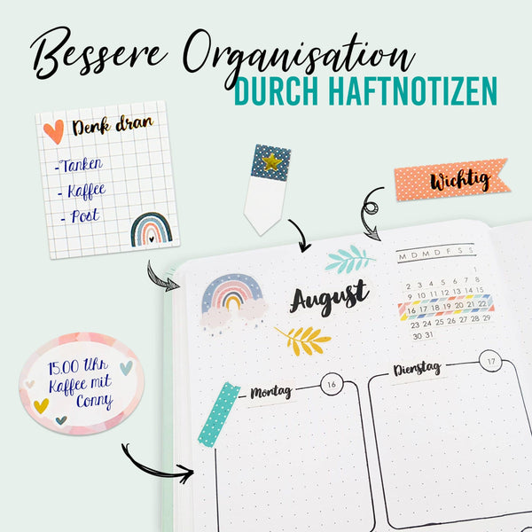 Bullet Journal Sticky Notes - Regenbogen