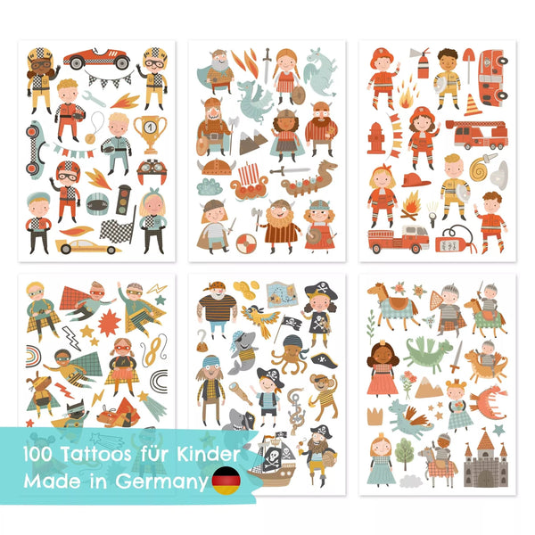 Temporary Tattoos - Heroes - Kindertattoo Set