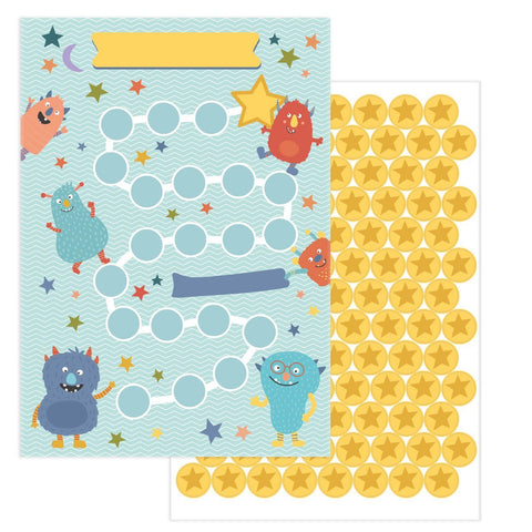 Belohnungstafeln für Kinder 10 Stück - Motiv Monster