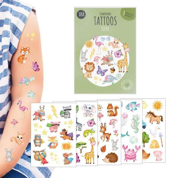 Kindertattoo Set - Tiere - Temporary Tattoos