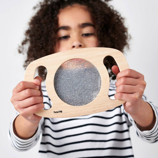 Glitzerscheibe aus Holz | Easy Hold Silver Glitter Panel