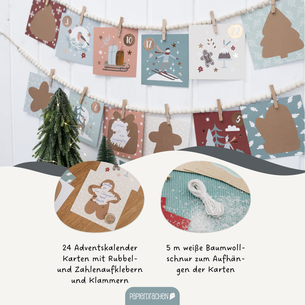 Rubbelkalender - Adventskalender Cheerful Christmas