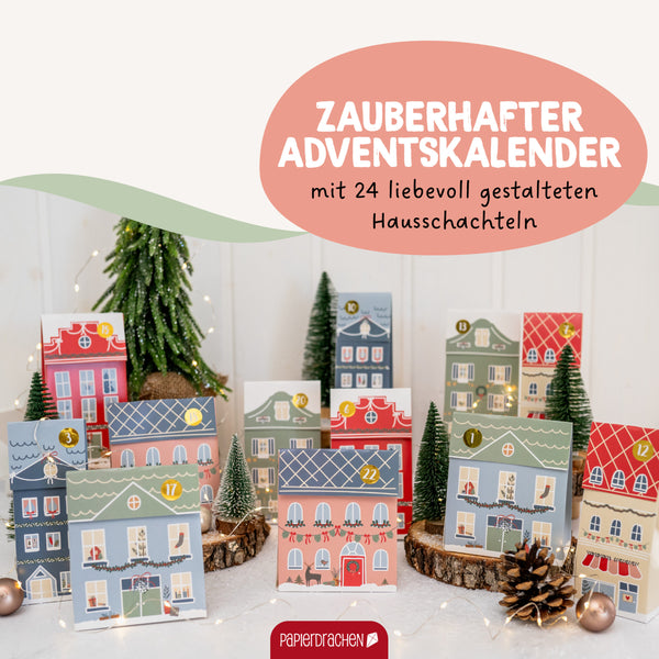 Adventskalender Weihnachtsstadt – Pastell