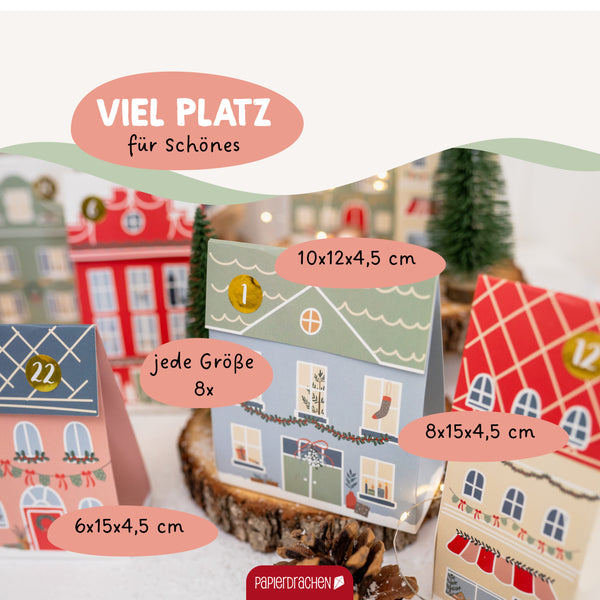 Adventskalender Weihnachtsstadt – Pastell