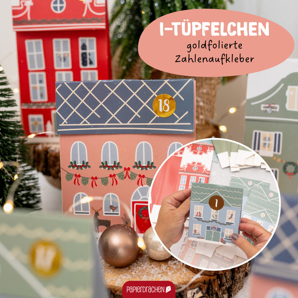 Adventskalender Weihnachtsstadt – Pastell