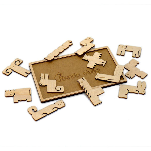 Holzpuzzle Tiere