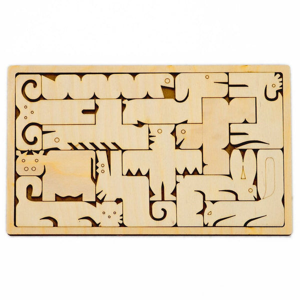 Holzpuzzle Tiere