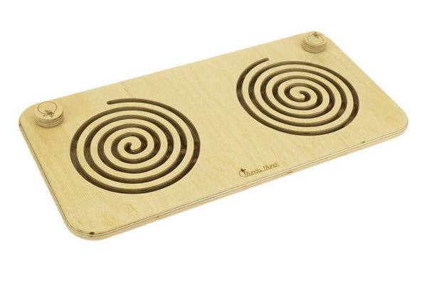 Montessori Spiel SPIRAL für 2 Hände | Koordinationsspiel