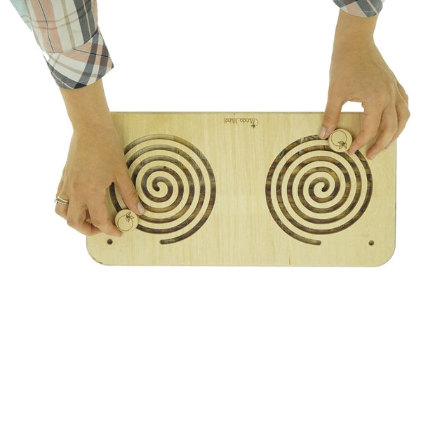 Montessori Spiel SPIRAL für 2 Hände | Koordinationsspiel