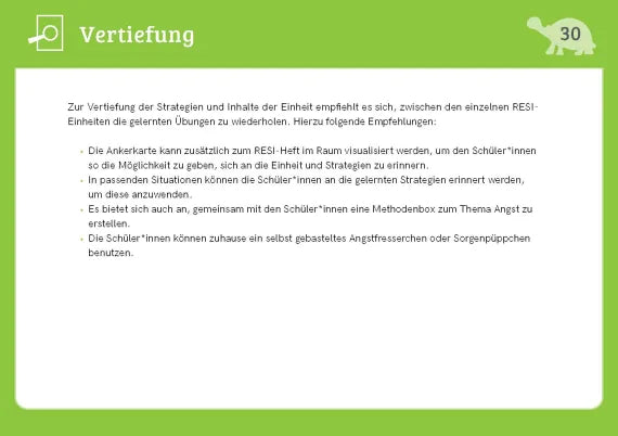 Resilient durchs Schuljahr (Vertiefungsset)