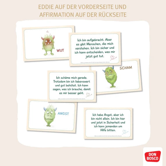 Eddie, du verstehst mich! 90 Gefühle-Kärtchen mit Affirmationen für Kinder