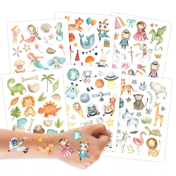 Temporary Tattoos - Bunter Mix - Kindertattoo Set